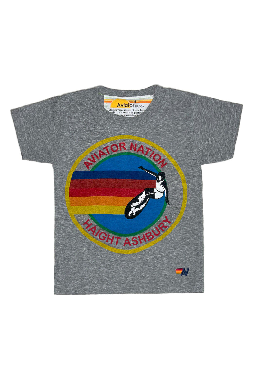 KID&#39;S AVIATOR NATION HAIGHT ASHBURY TEE - HEATHER GREY