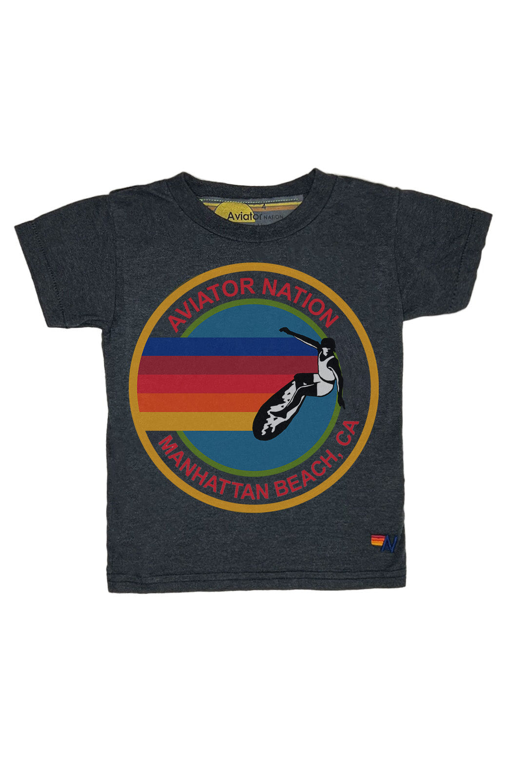 KID&#39;S AVIATOR NATION MANHATTAN BEACH TEE - CHARCOAL