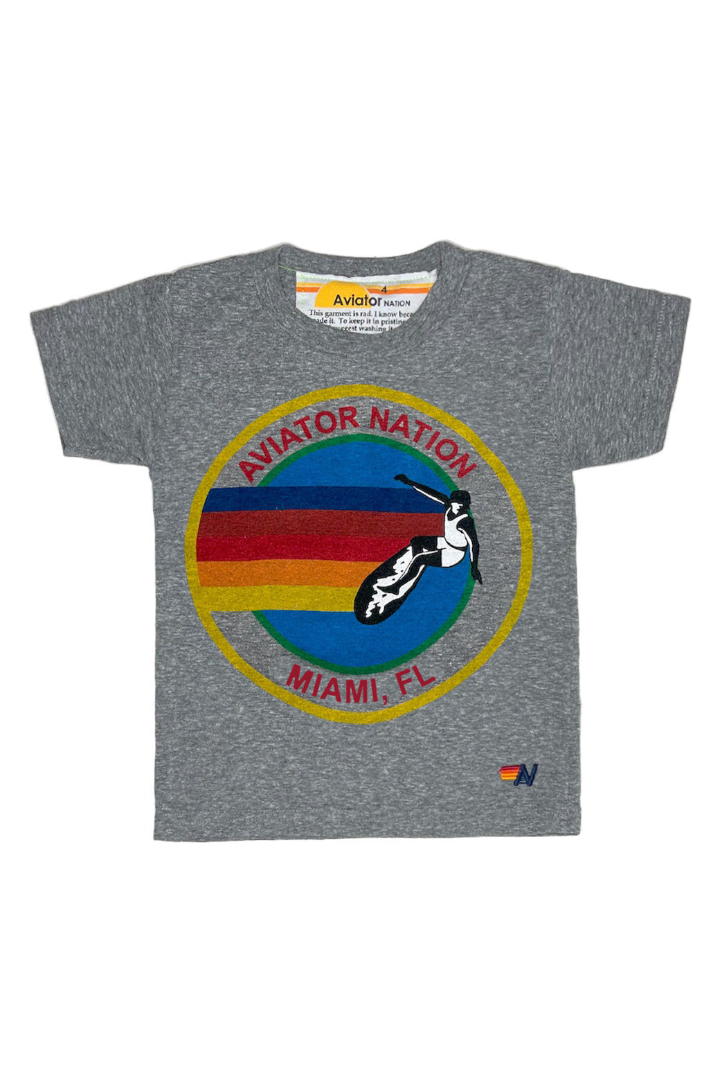 KID&#39;S AVIATOR NATION MIAMI TEE - HEATHER GREY