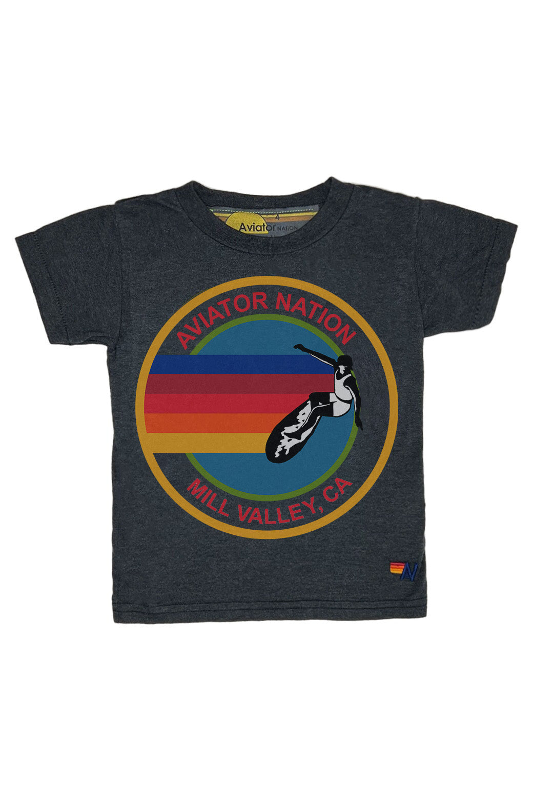 KID&#39;S AVIATOR NATION MILL VALLEY TEE - CHARCOAL