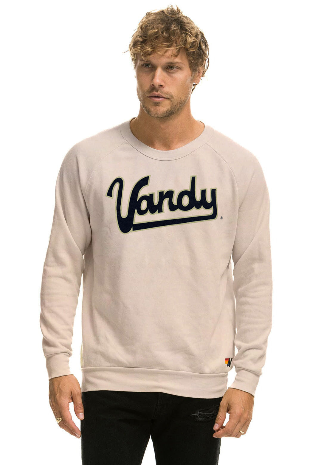 VANDERBILT VANDY BOLT CREW SWEATSHIRT SAND Aviator Nation