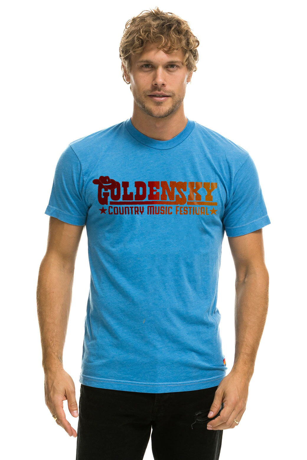 GOLDENSKY FESTIVAL 2024 UNISEX CREW TEE - COBALT