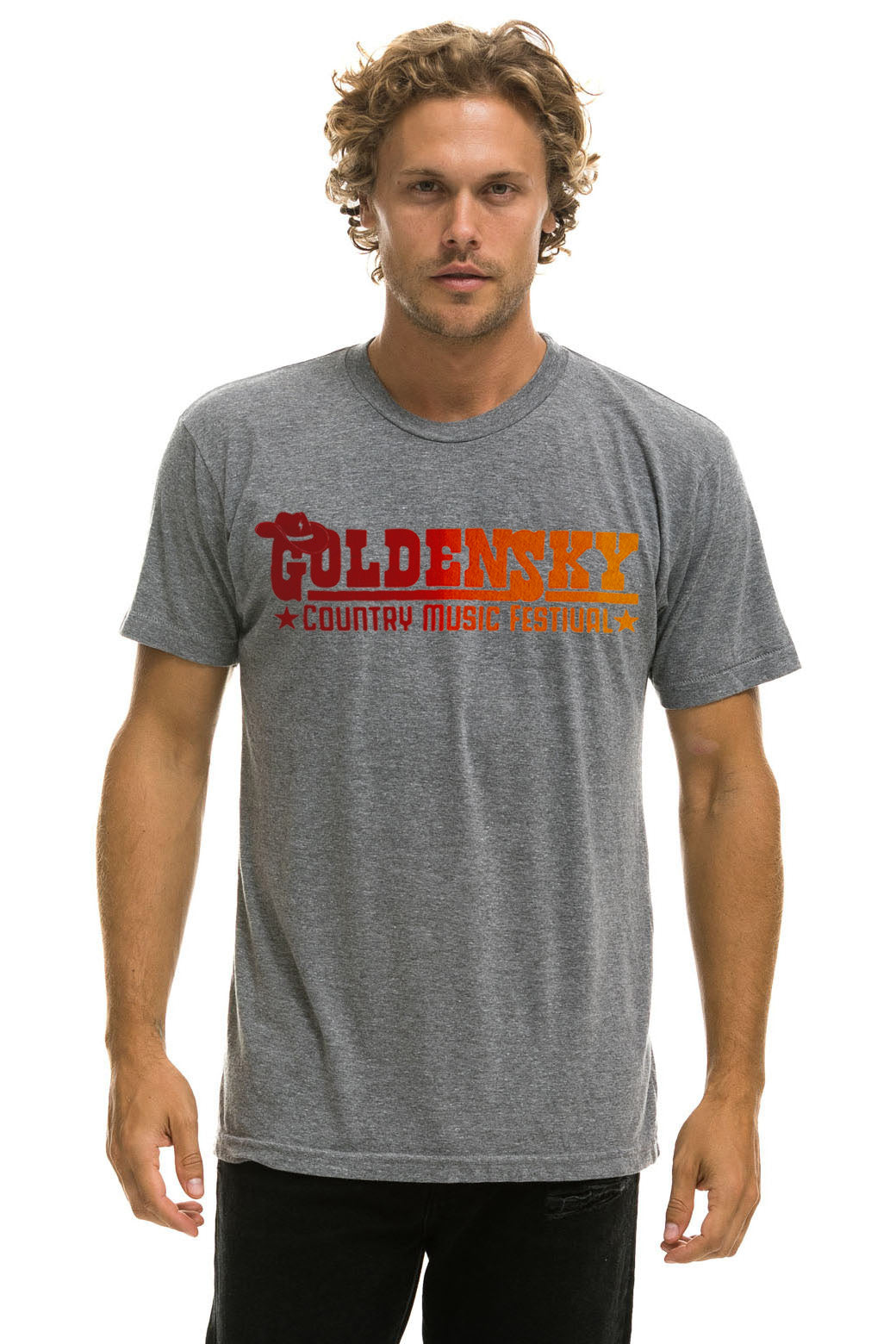 GOLDENSKY FESTIVAL 2024 UNISEX CREW TEE - HEATHER GREY