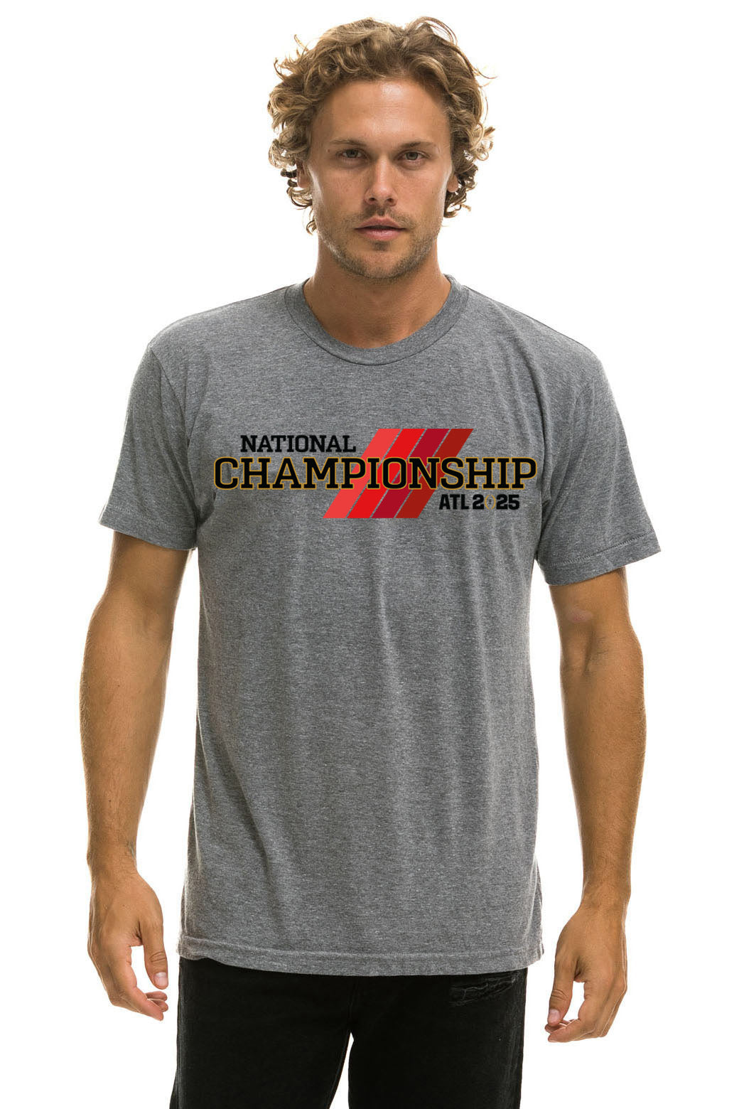 OHIO STATE CFP 2025 CREW TEE SHIRT - HEATHER GREY