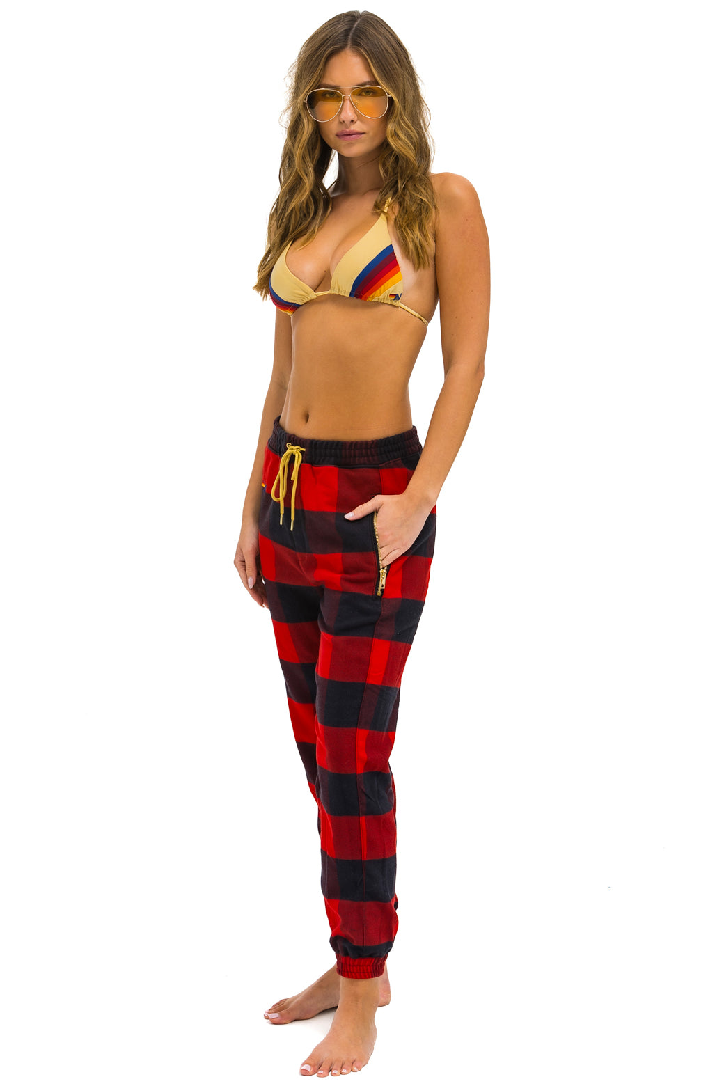 UNISEX PLAID LODGE PANT - BUFFALO PLAID