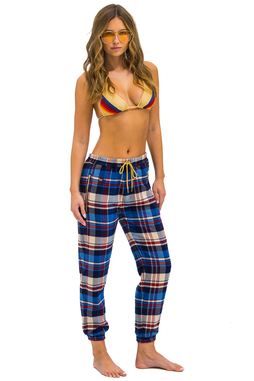 UNISEX PLAID LODGE PANT - PATRIOT PLAID