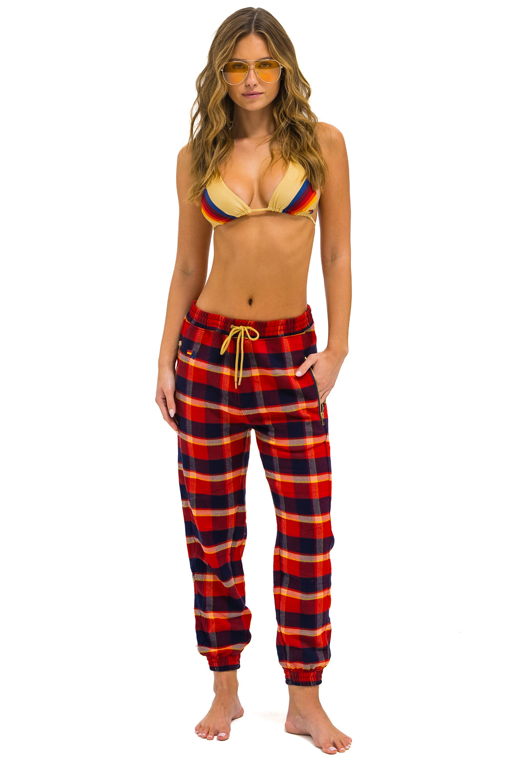 UNISEX PLAID LODGE PANT - RUGBY PLAID