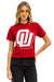 UNIVERSITY OF OKLAHOMA BOLT BOYFRIEND TEE - CRIMSON