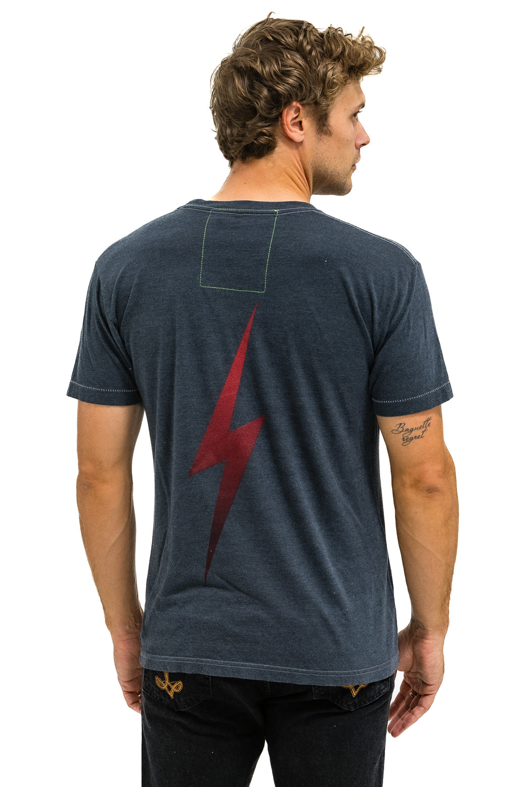 UNIVERSITY OF OKLAHOMA BOLT CREW TEE SHIRT - CHARCOAL