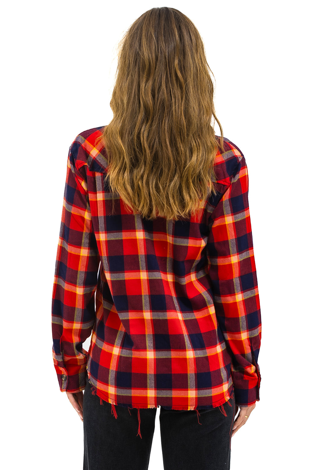 PLAID FLANNEL LIGHT WEIGHT UNISEX WESTERN SHIRT - RUGBY PLAID