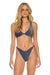 SPARKLE RIVIERA KNOT FRONT TOP BIKINI TOP - NAVY