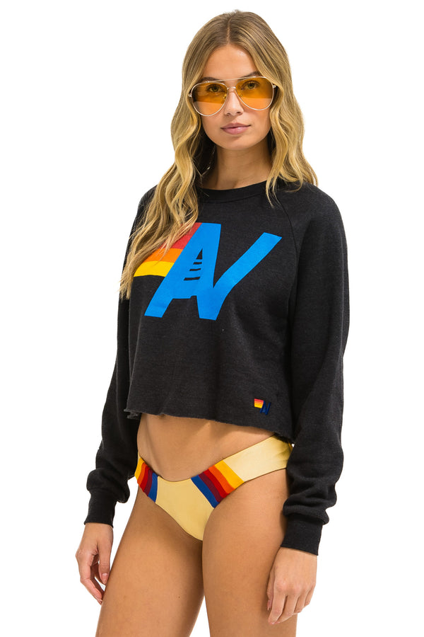 Aviator nation cropped crew sale