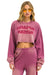 AN 3D CROPPED CREW SWEATSHIRT RELAXED - FADED BERRY