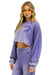 VENICE SURFER CROPPED CREW SWEATSHIRT RELAXED - FADED GRAPE