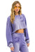 VENICE SURFER CROPPED CREW SWEATSHIRT RELAXED - FADED GRAPE