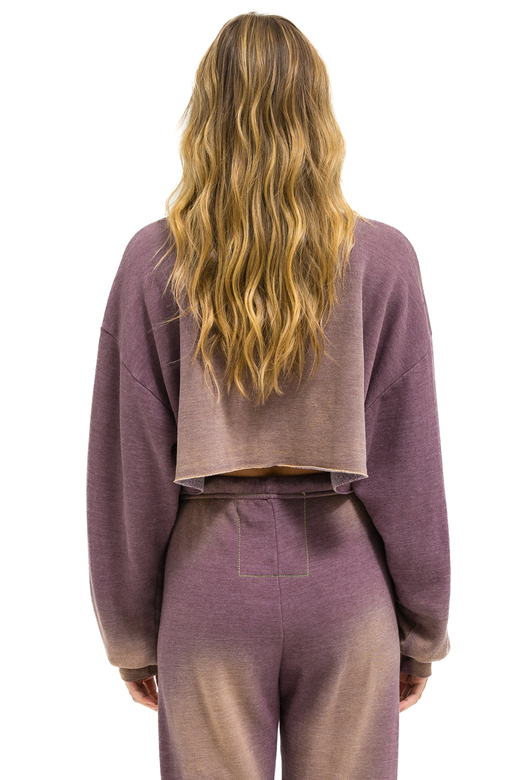 VENICE SURFER CROPPED CREW SWEATSHIRT RELAXED - FADED MOCHA