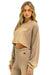 VENICE SURFER CROPPED CREW SWEATSHIRT RELAXED - FADED TAN