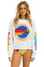 AVIATOR NATION ASPEN RELAXED CREW SWEATSHIRT - WHITE