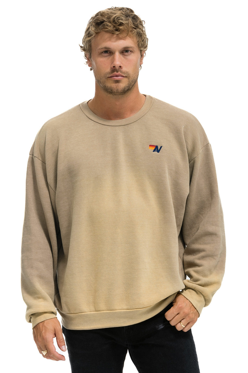 ESSENTIAL RELAXED CREW SWEATSHIRT - FADED TAN