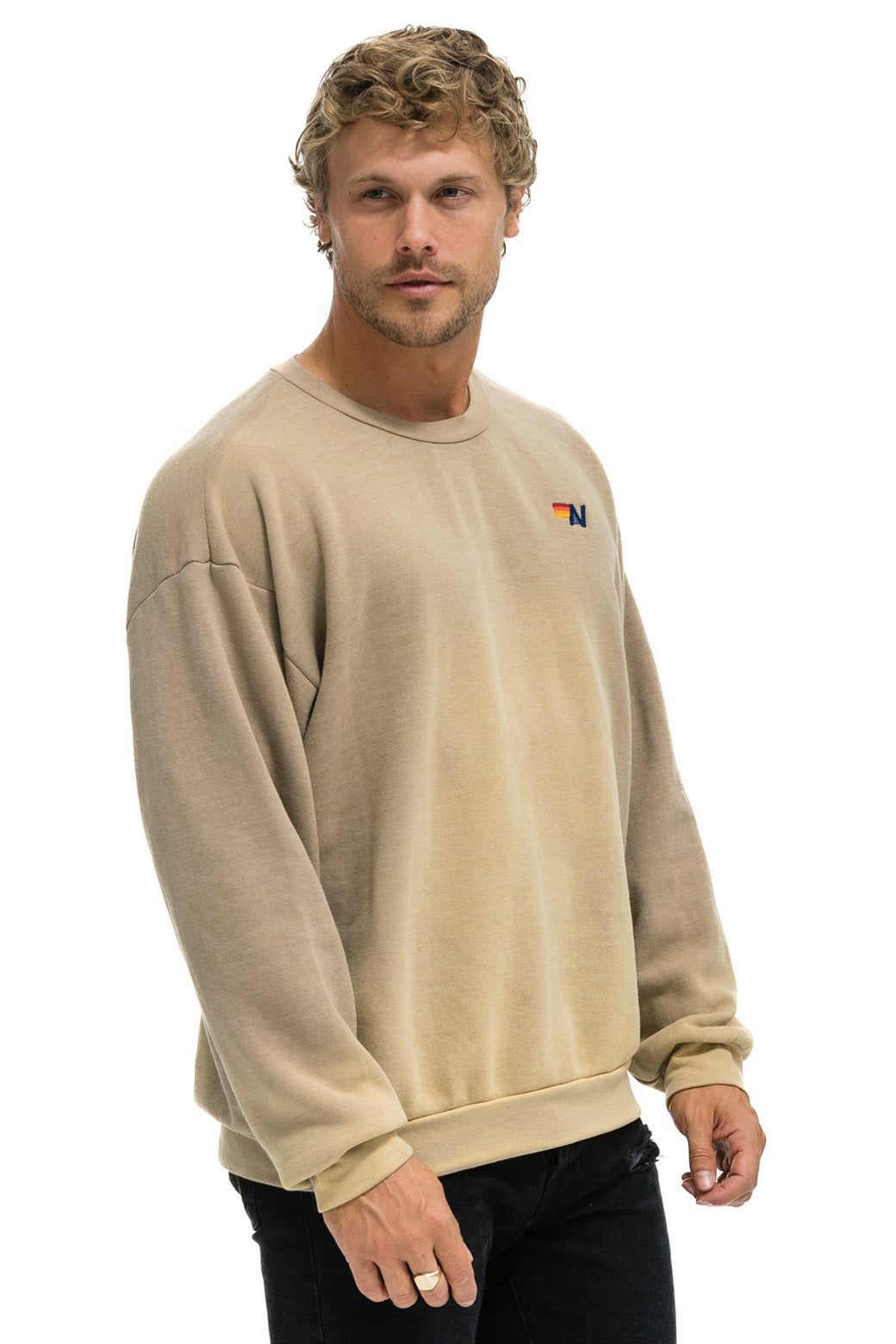 ESSENTIAL RELAXED CREW SWEATSHIRT - FADED TAN