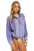 ESSENTIAL HALF ZIP RELAXED SWEATSHIRT - FADED GRAPE