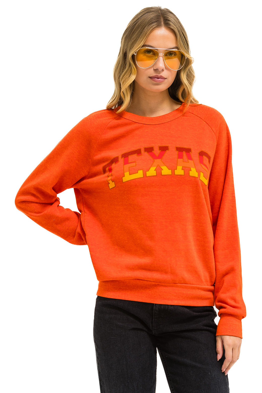 UNIVERSITY OF TEXAS CREW SWEATSHIRT - ORANGE