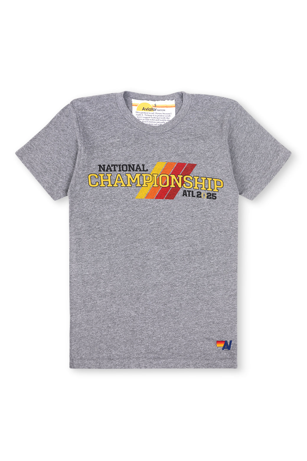 CFP NATIONAL CHAMPIONSHIP 2025 CREW TEE SHIRT - HEATHER GREY