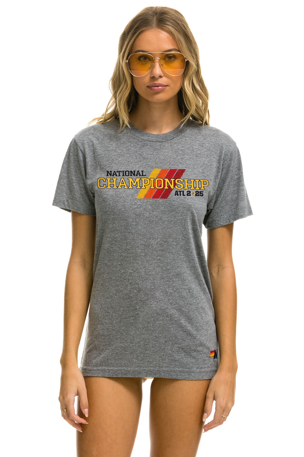 CFP NATIONAL CHAMPIONSHIP 2025 CREW TEE SHIRT - HEATHER GREY