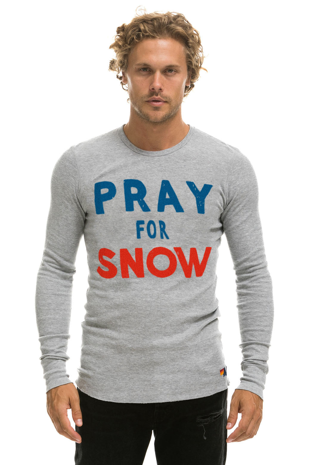 PRAY FOR SNOW THERMAL - HEATHER GREY