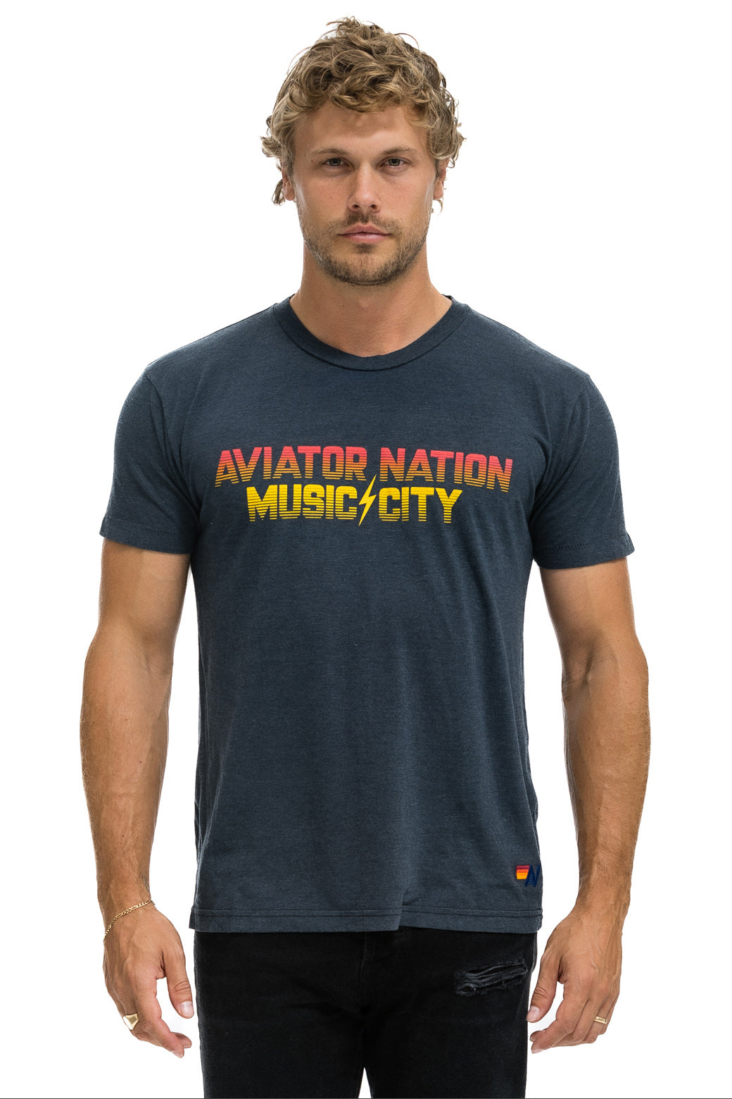 NASHVILLE MUSIC CITY TEE - CHARCOAL