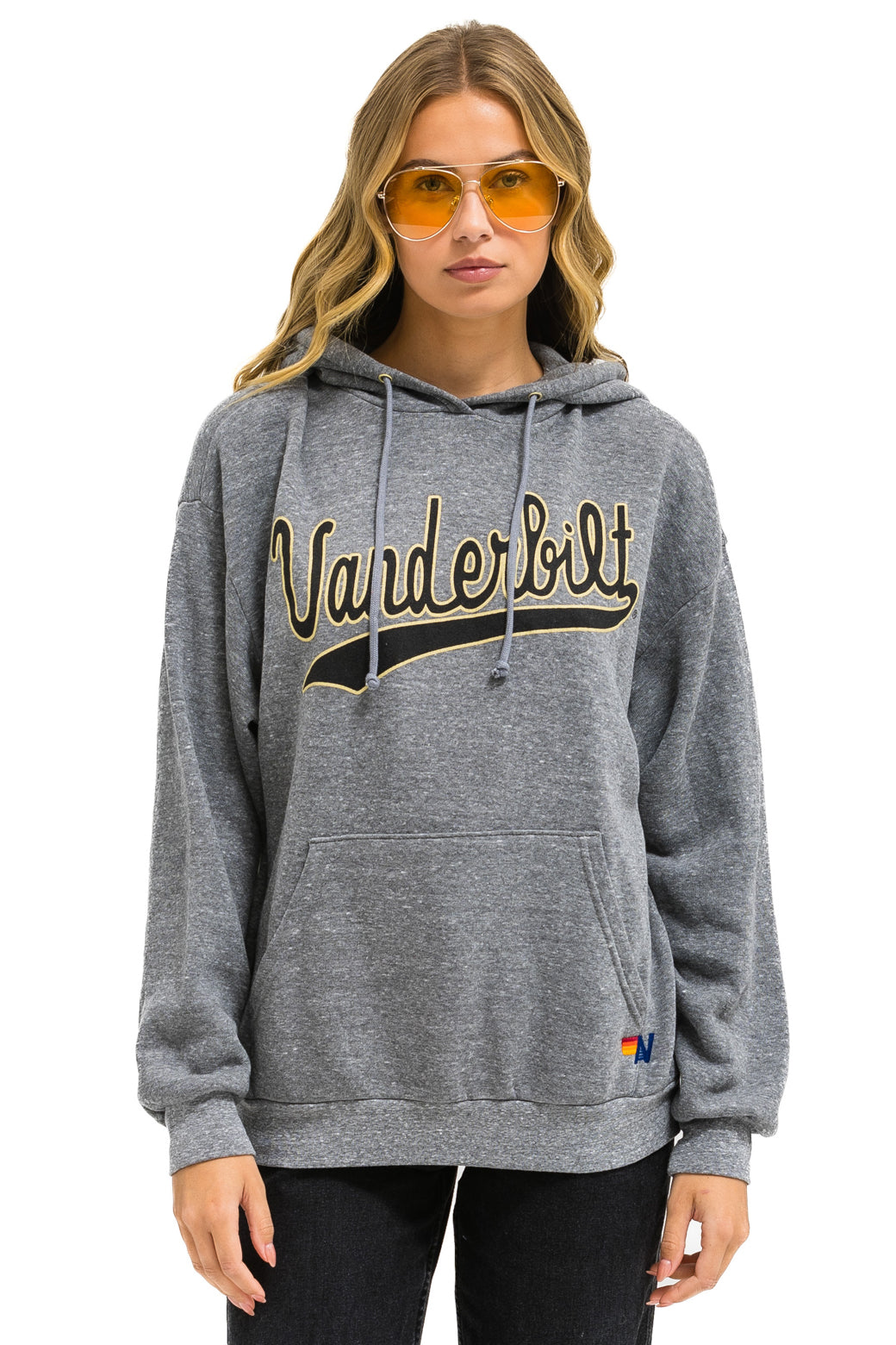 VANDERBILT COMMODORES PULLOVER HOODIE RELAXED HEATHER GREY Aviator Nation