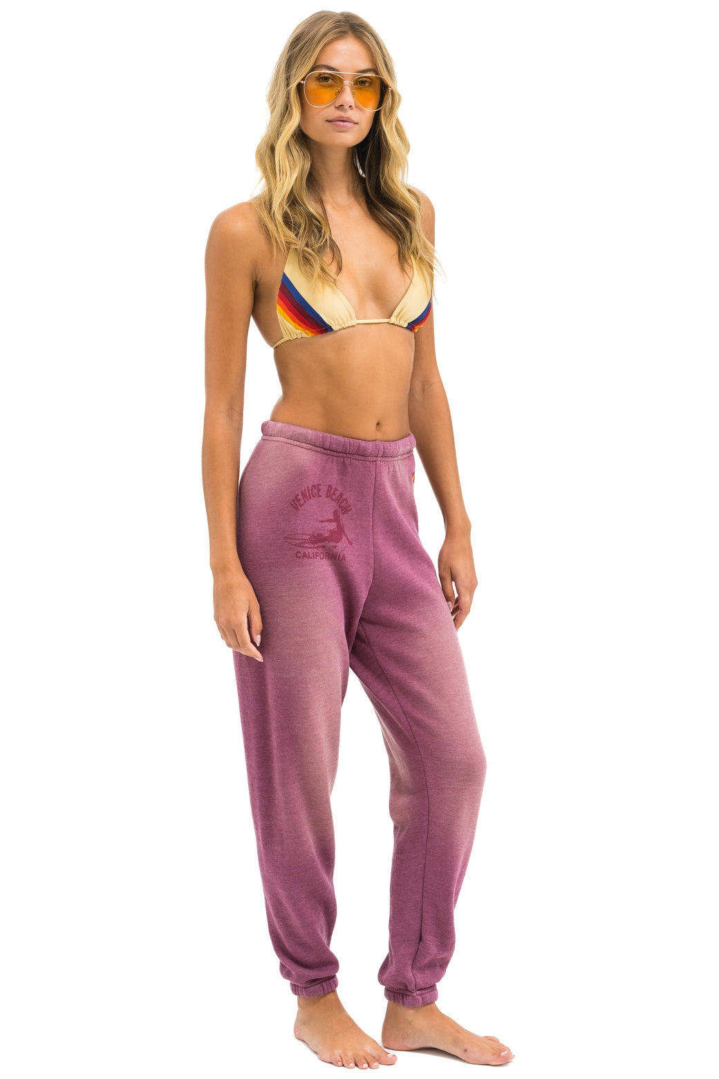 VENICE SURFER SWEATPANTS - FADED BERRY