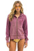 VENICE SURFER ZIP HOODIE - FADED BERRY