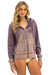 VENICE SURFER ZIP HOODIE - FADED MOCHA