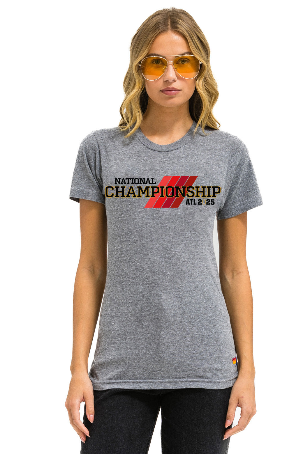 OHIO STATE CFP 2025 CREW TEE SHIRT - HEATHER GREY