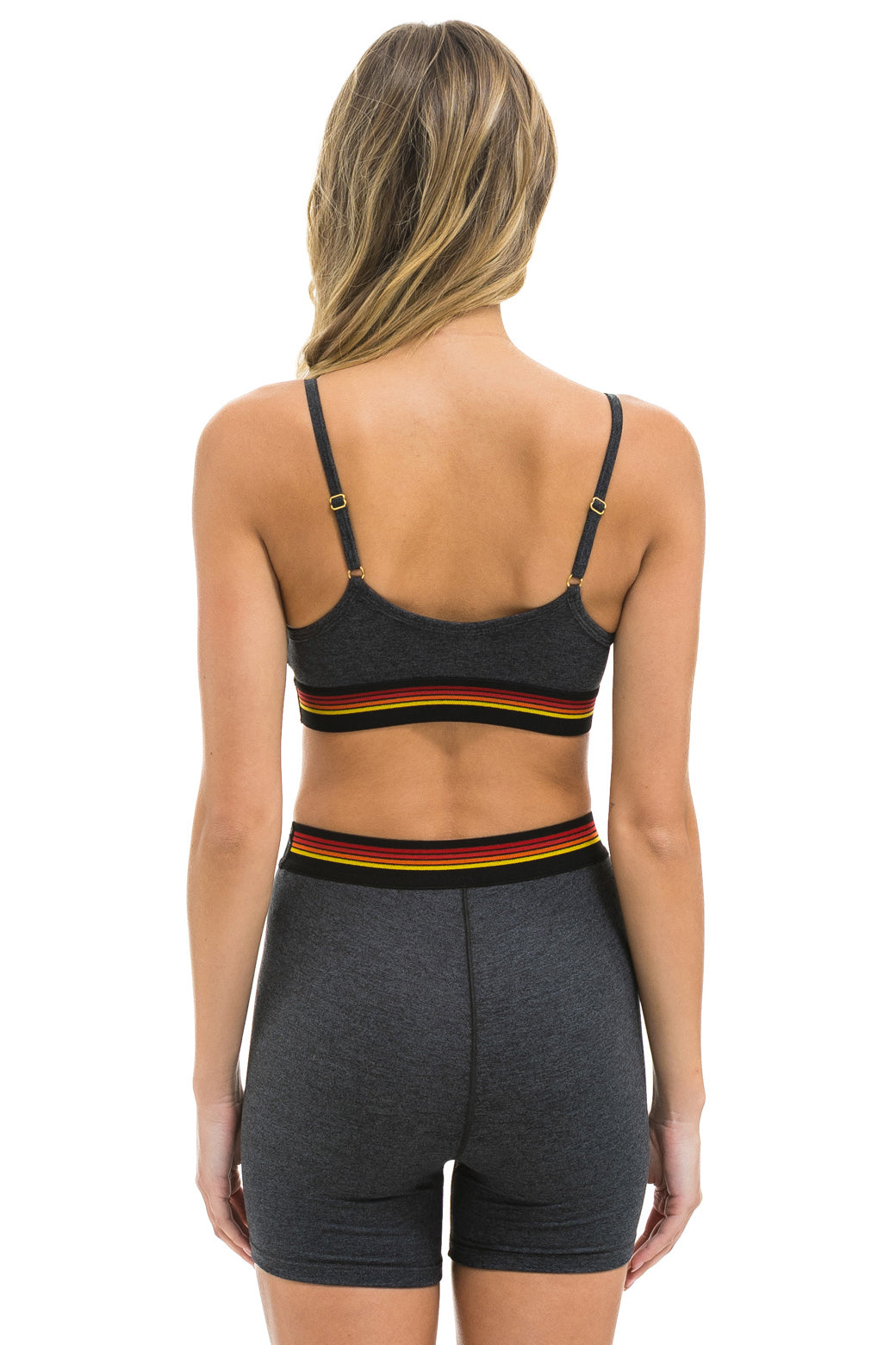 LOGO ADJUSTABLE BRALETTE - CHARCOAL