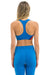 WOMEN'S 5 STRIPE V-CUT SPORTS BRA - CARRIBEAN
