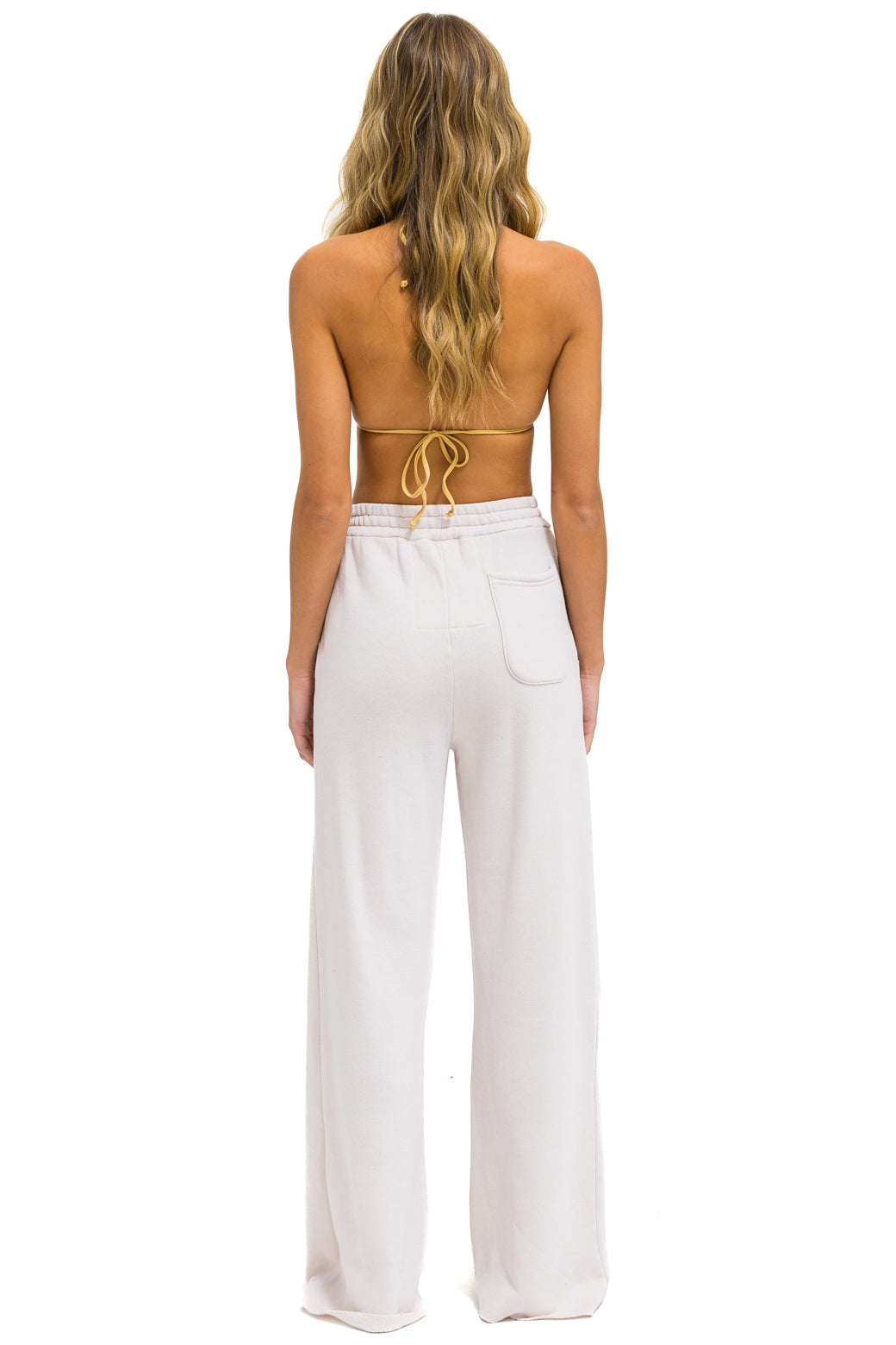 WIDE LEG POCKET SWEATPANTS - DOVE