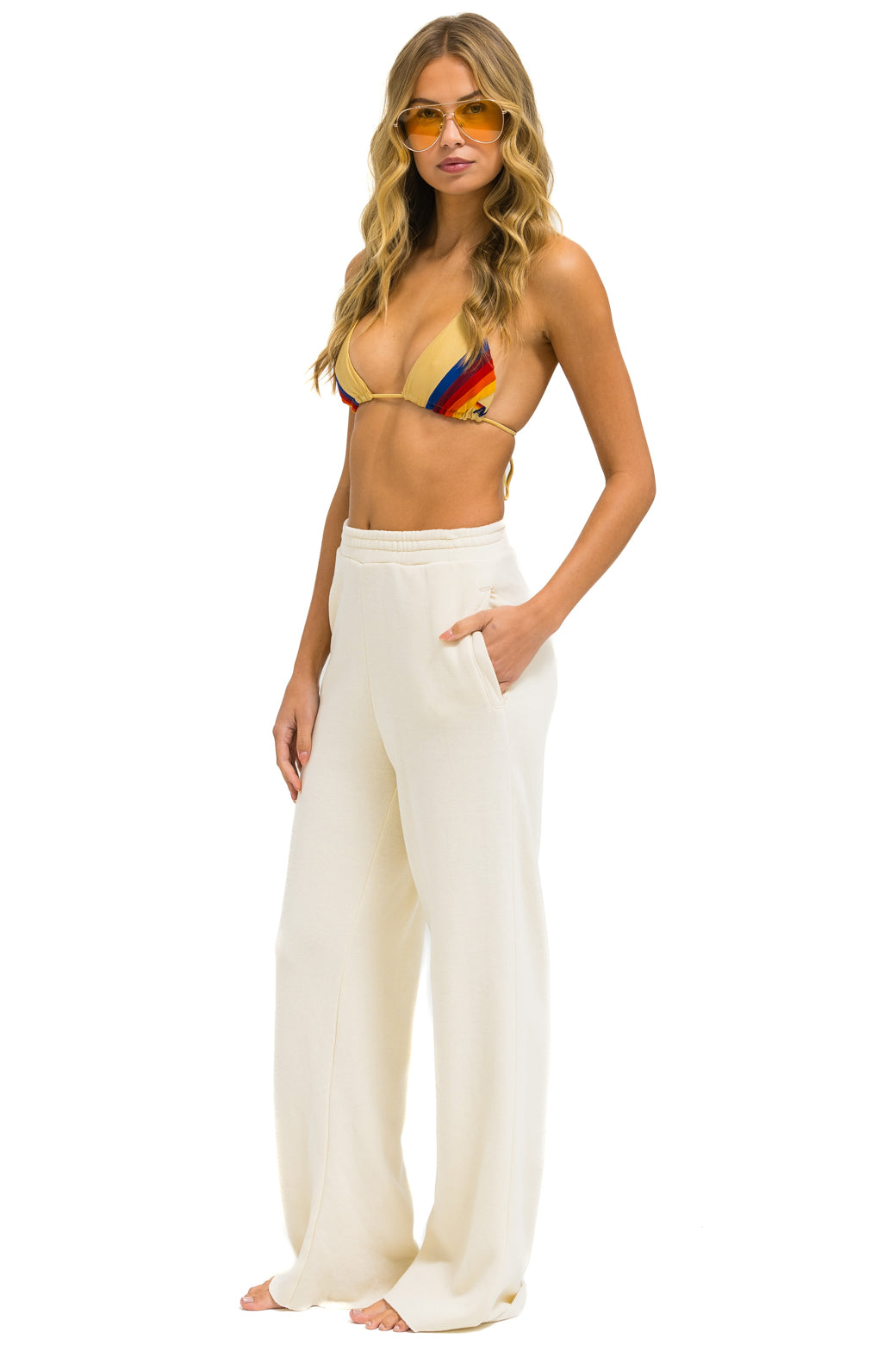 Aviator nation vintage white sweatpants sale