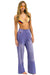 BOLT STITCH WIDE LEG POCKET SWEATPANTS - FADED GRAPE