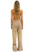 RUGBY STITCH WIDE LEG POCKET SWEATPANTS - FADED TAN