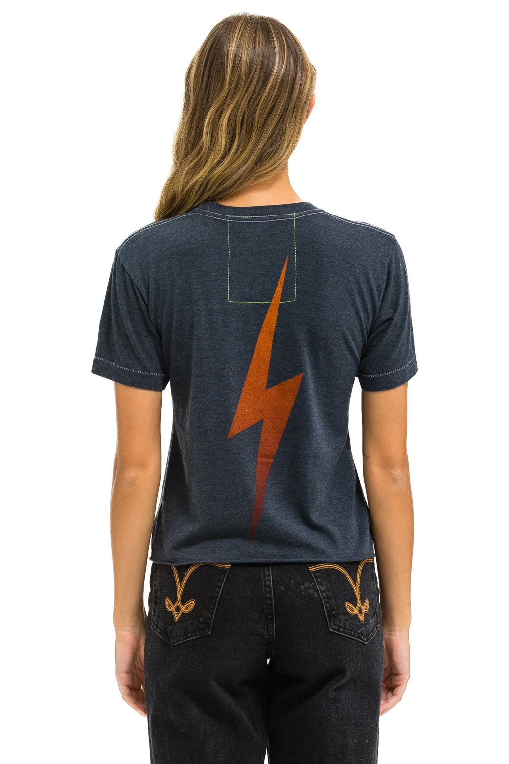 UNIVERSITY OF TEXAS BOLT BOYFRIEND TEE - CHARCOAL