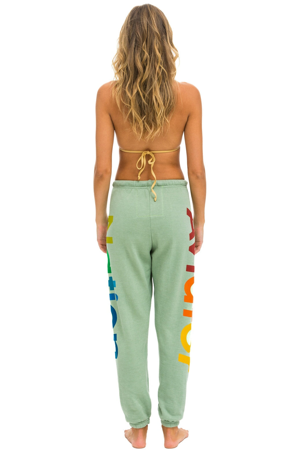 AVIATOR NATION 2 SWEATPANTS - SAGE Women's Sweatpants Aviator Nation 