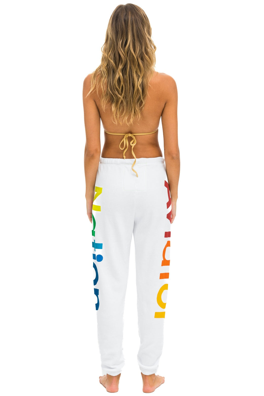 AVIATOR NATION 2 SWEATPANTS - WHITE Women's Sweatpants Aviator Nation 