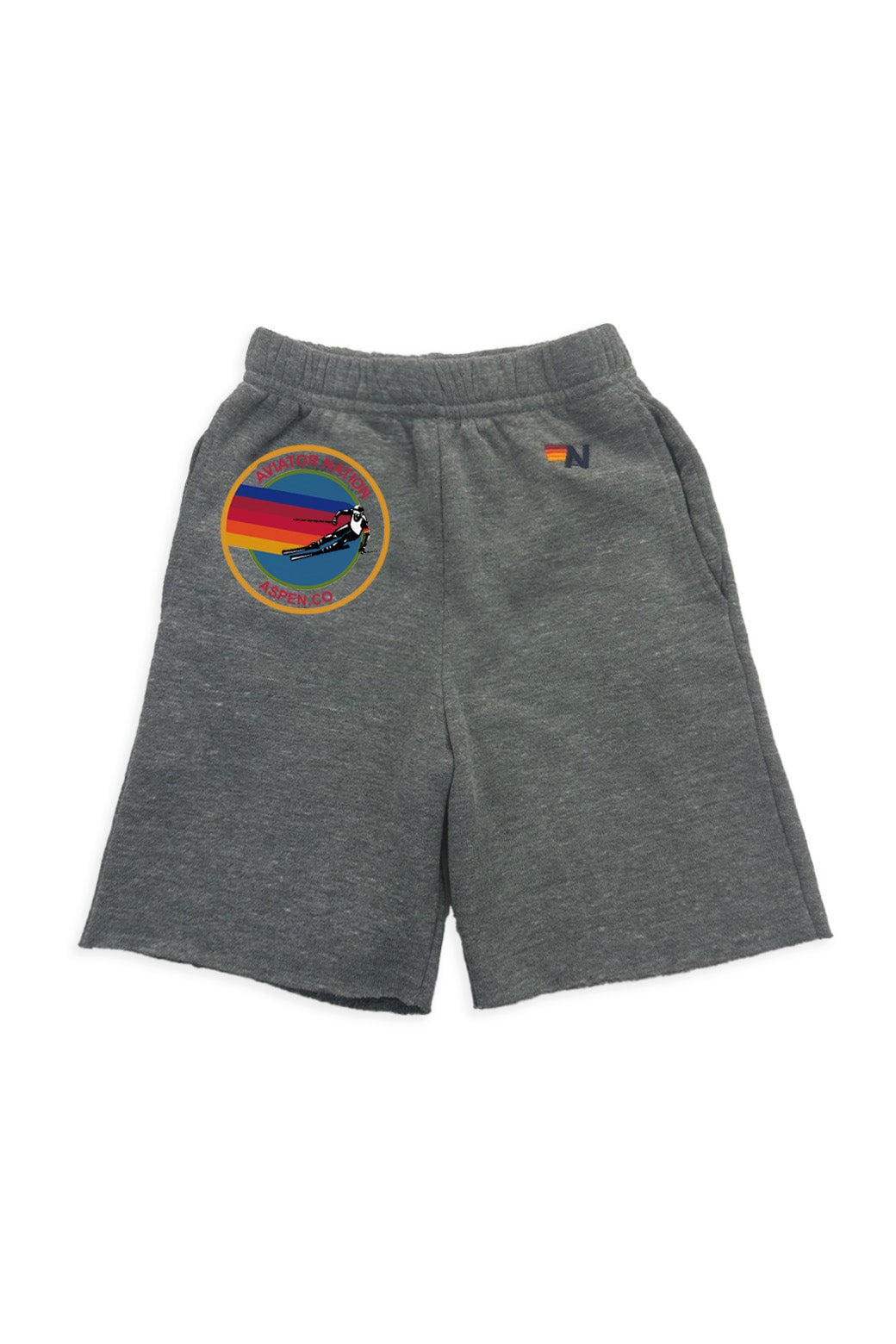 AVIATOR NATION ASPEN KIDS SWEATSHORTS - HEATHER GREY Kid&#39;s Shorts Aviator Nation 