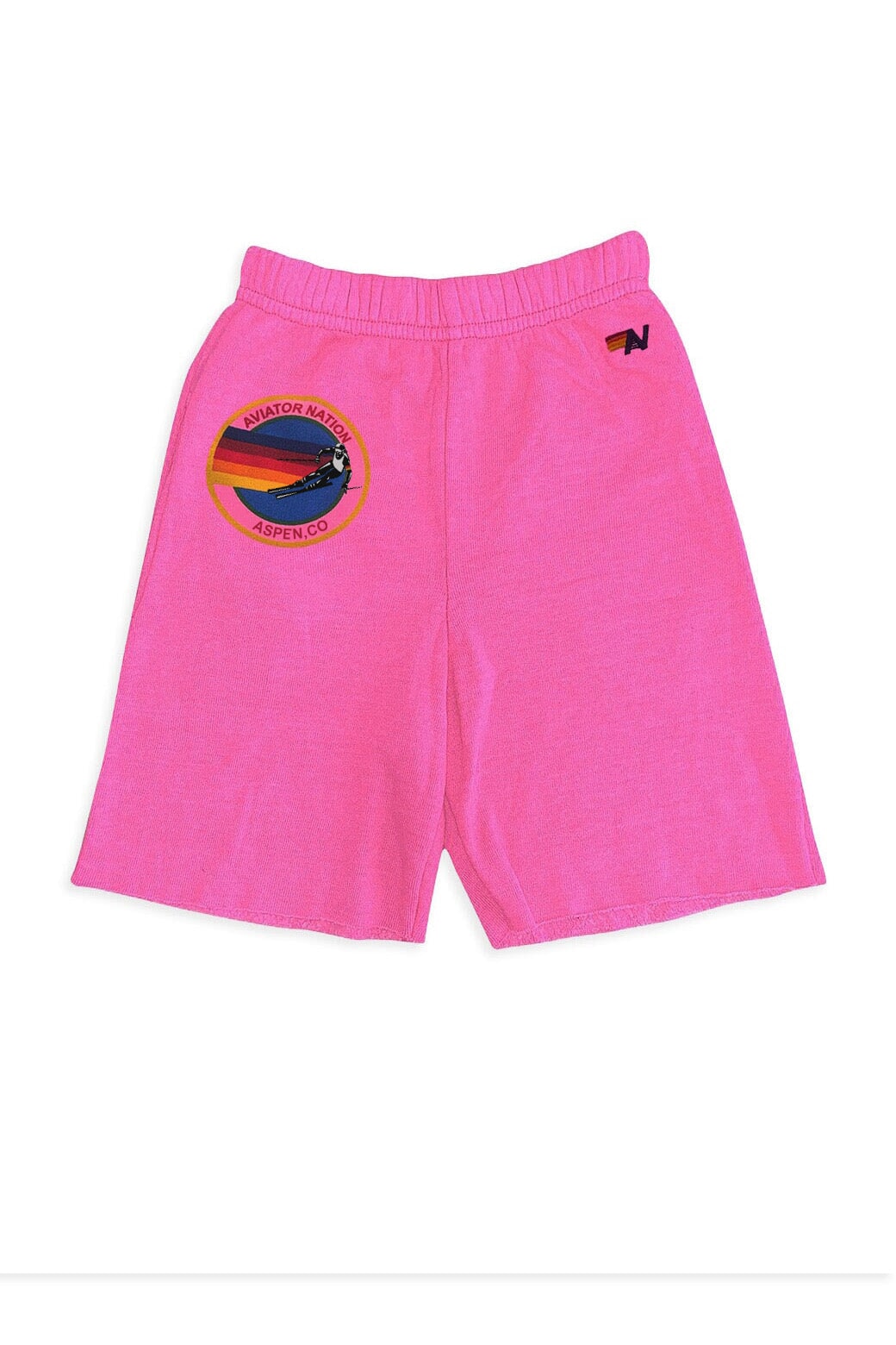 AVIATOR NATION ASPEN KIDS SWEATSHORTS - NEON PINK Kid&#39;s Shorts Aviator Nation 