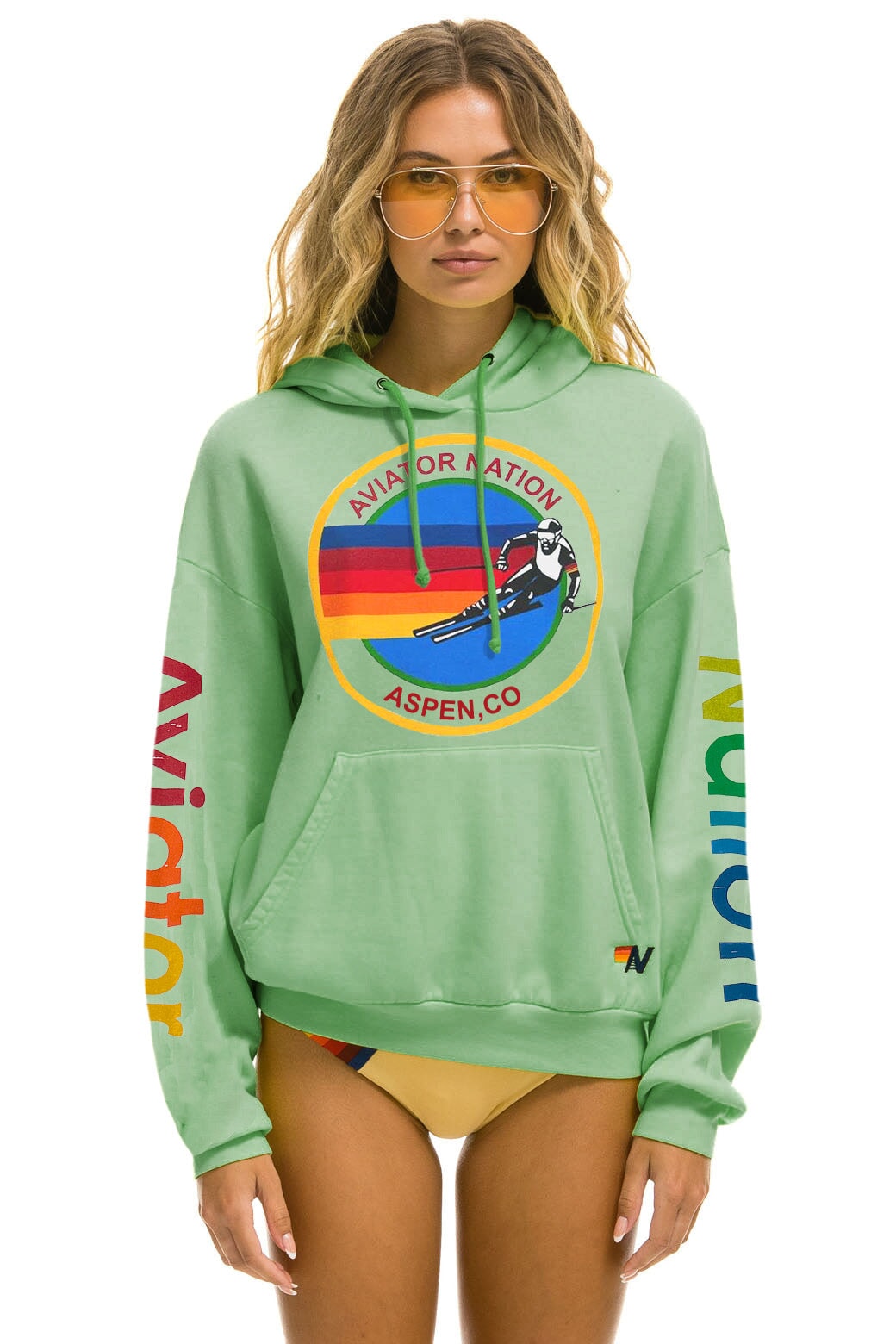 Mint green pullover on sale hoodie