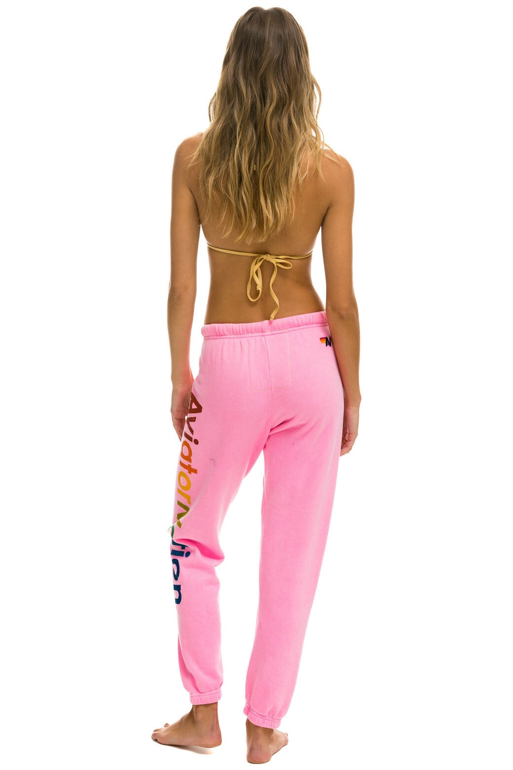 AVIATOR NATION ASPEN SWEATPANTS - NEON PINK Women's Sweatpants Aviator Nation 