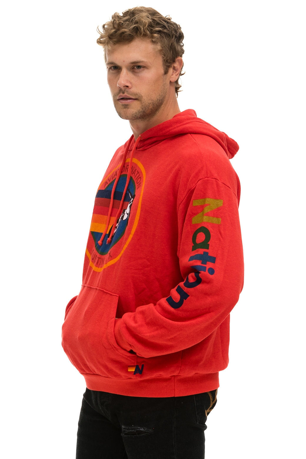 Aviator Nation Red XL hoodie top sweatshirt ￼