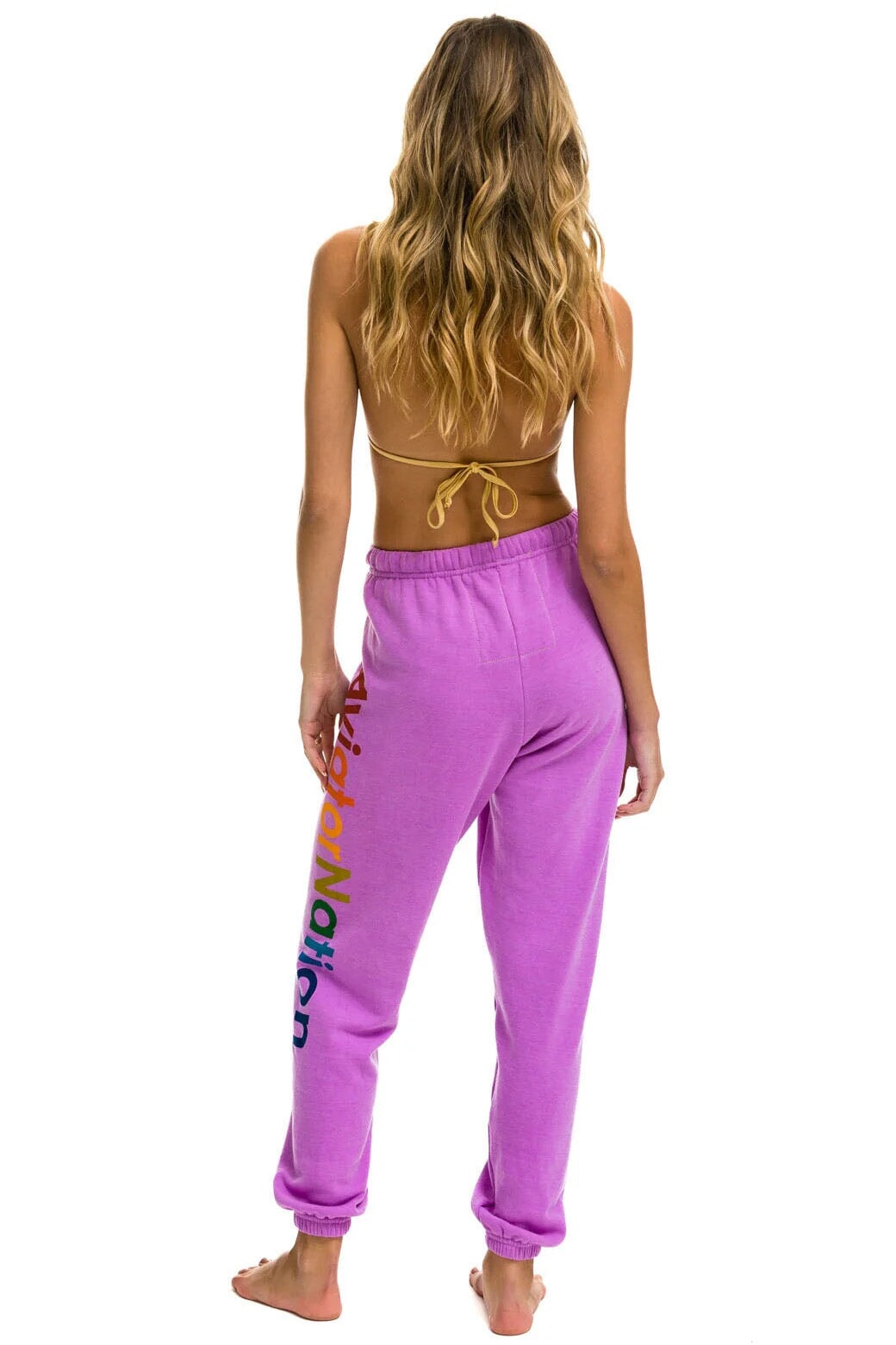 AVIATOR NATION HAMPTONS SWEATPANTS - NEON PURPLE Women's Sweatpants Aviator Nation 